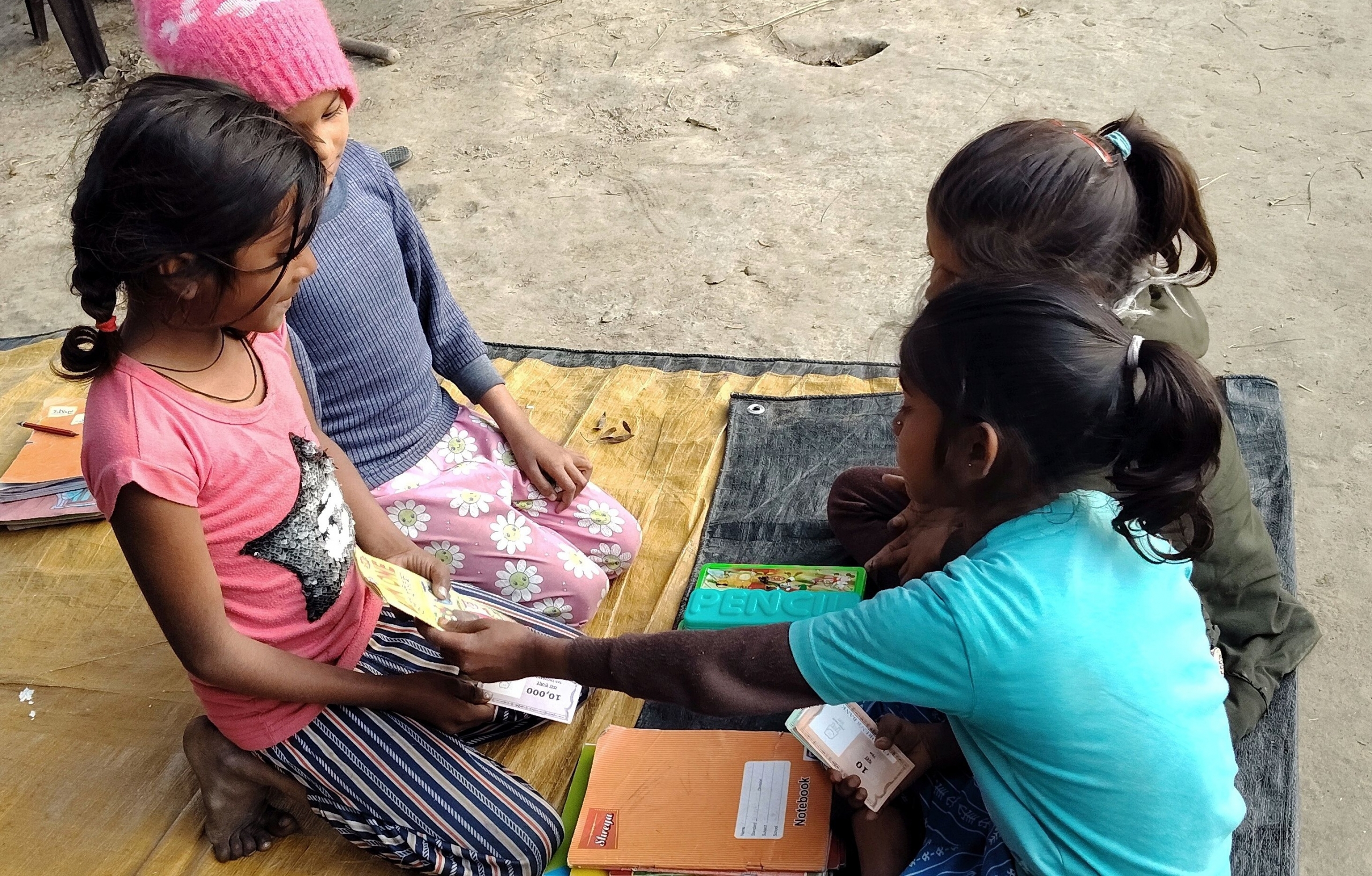 Village Learning Center session teaching math
